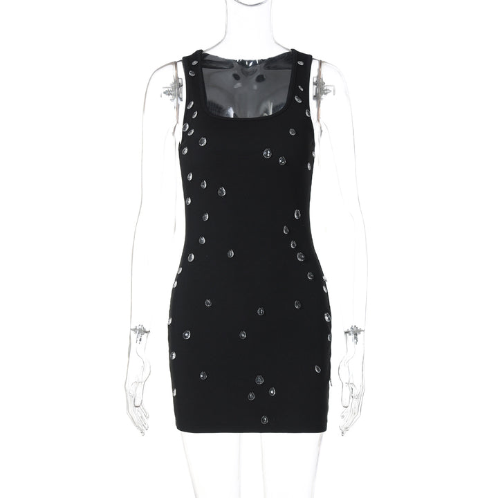 Damen Figurbetontes Minikleid mit Glitzersteinverzierungen Echo Archiv