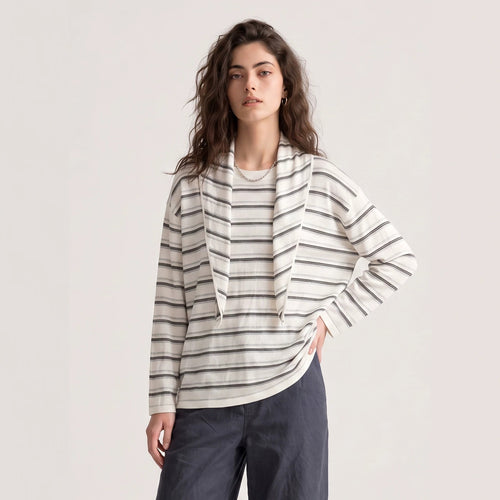 Damen Lässige Streifenjacke Echo Archiv