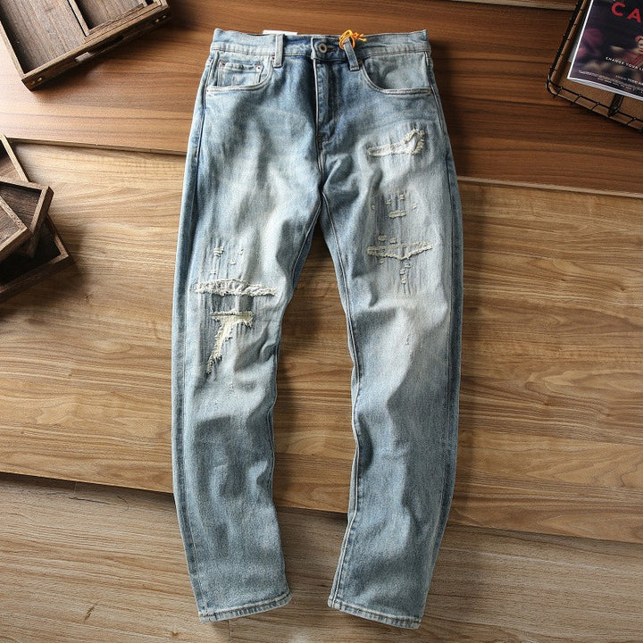 Herren Designer Jeans mit Destroyed-Details Echo Archiv