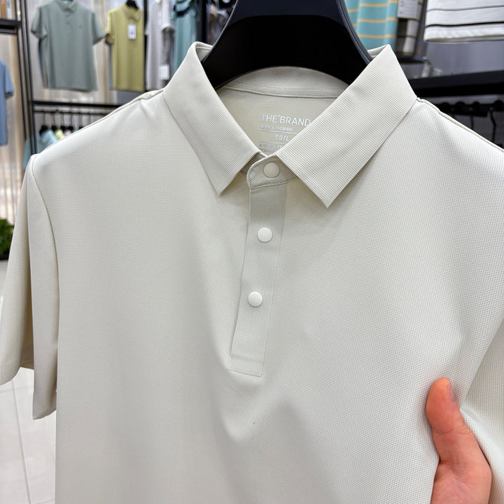 Herren Poloshirt mit atmungsaktivem Funktionsgewebe und innovativer Knopfleiste Echoarchiv