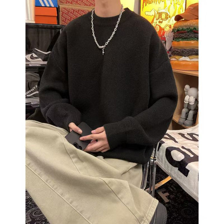 Herren Lässiger Oversized Pullover Echoarchiv