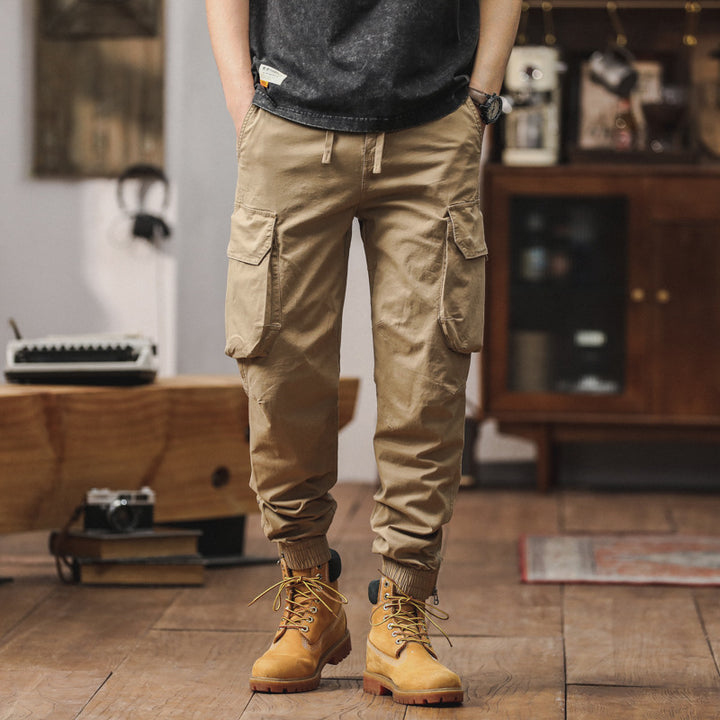 Herren Tactical-Style Cargojogger mit Tunnelzugbund, großen Klappentaschen und gerippten Beinabschlüssen Echo Archiv