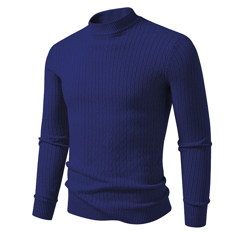 Herren Rollkragenpullover mit strukturiertem Zopfdesign Echoarchiv