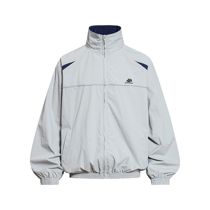 Herren Leichte Windbreakerjacke mit Stehkragen, elastischem Saum und Relaxed-Fit Echoarchiv