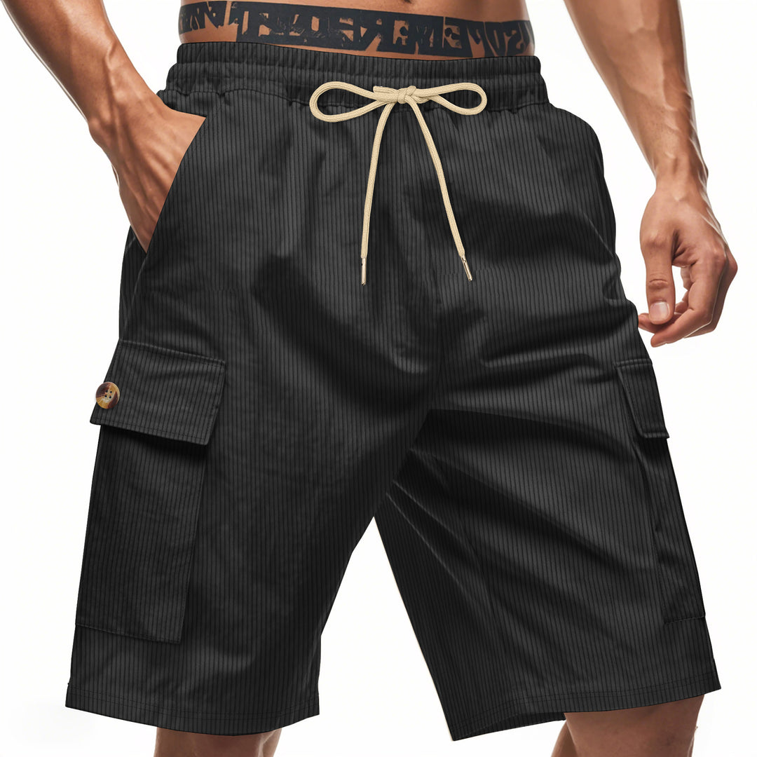 Herren Cargo-Shorts mit klassischen Streifen und praktischen Seitentaschen Echoarchiv