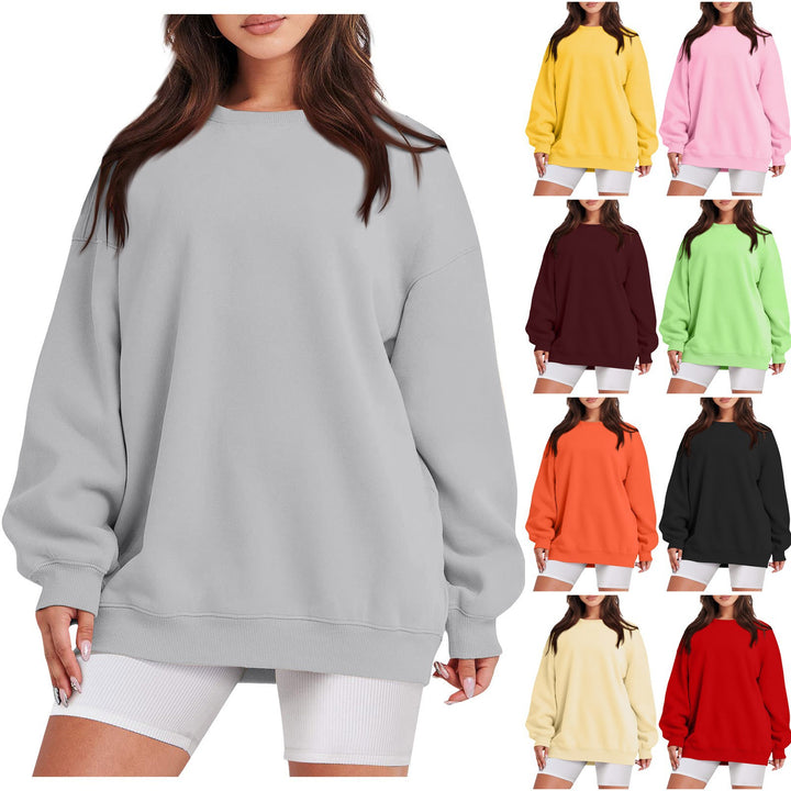 Damen nan Longline-College-Sweatshirt mit geripptem Saum, Raglanärmeln und angerauter Innenseite Echo Archiv