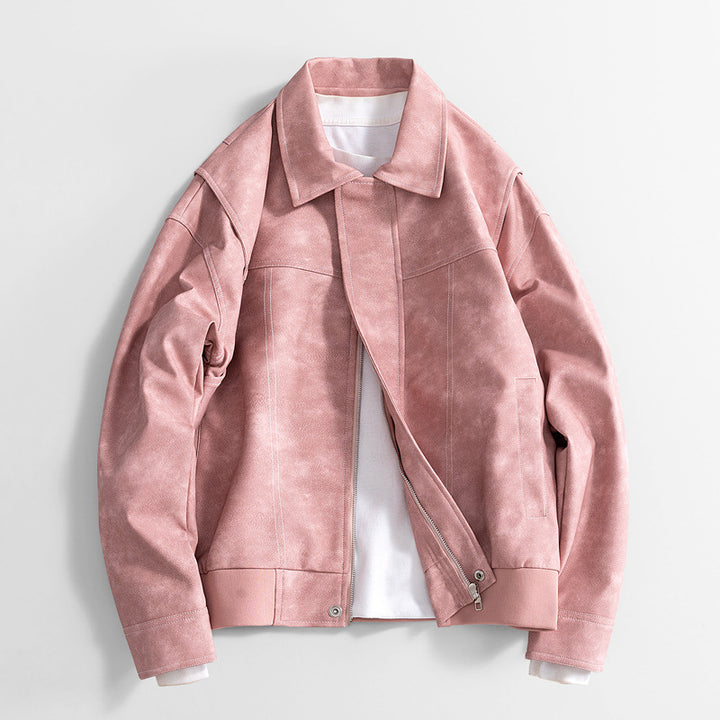 Herren Moderne Blousonjacke aus Kunstleder Echo Archiv
