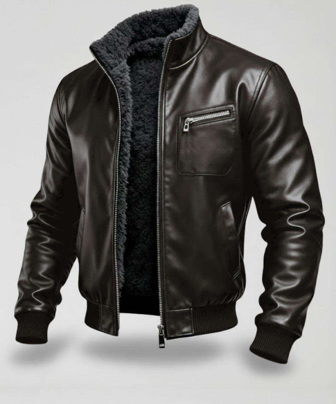 Herren Lederjacke mit Innenfutter – Valtoré