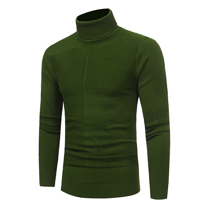 Herren Hochwertiger Rollkragenpullover aus weichem Strick Echoarchiv