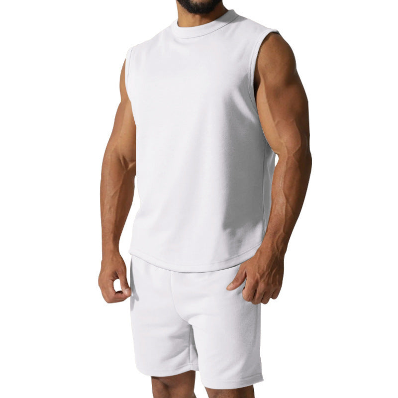 Herren sportliches Kurzarm-Set mit elastischem Bund und modernem Design Echoarchiv