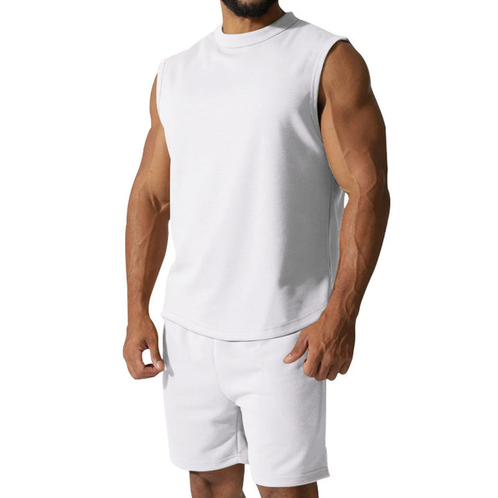 Herren sportliches Kurzarm-Set mit elastischem Bund und modernem Design Echoarchiv