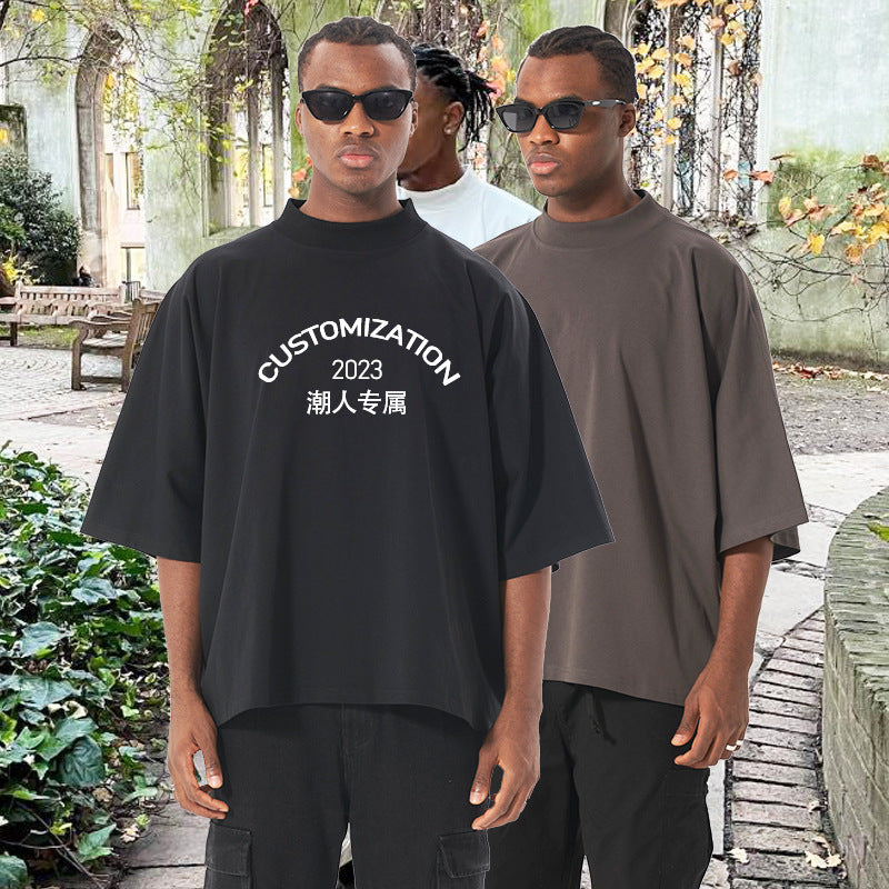 Unisex Oversize Boxy T‑Shirt aus schwerer Baumwolle mit weitem Schnitt und verlängerten Ärmeln Echo Archiv