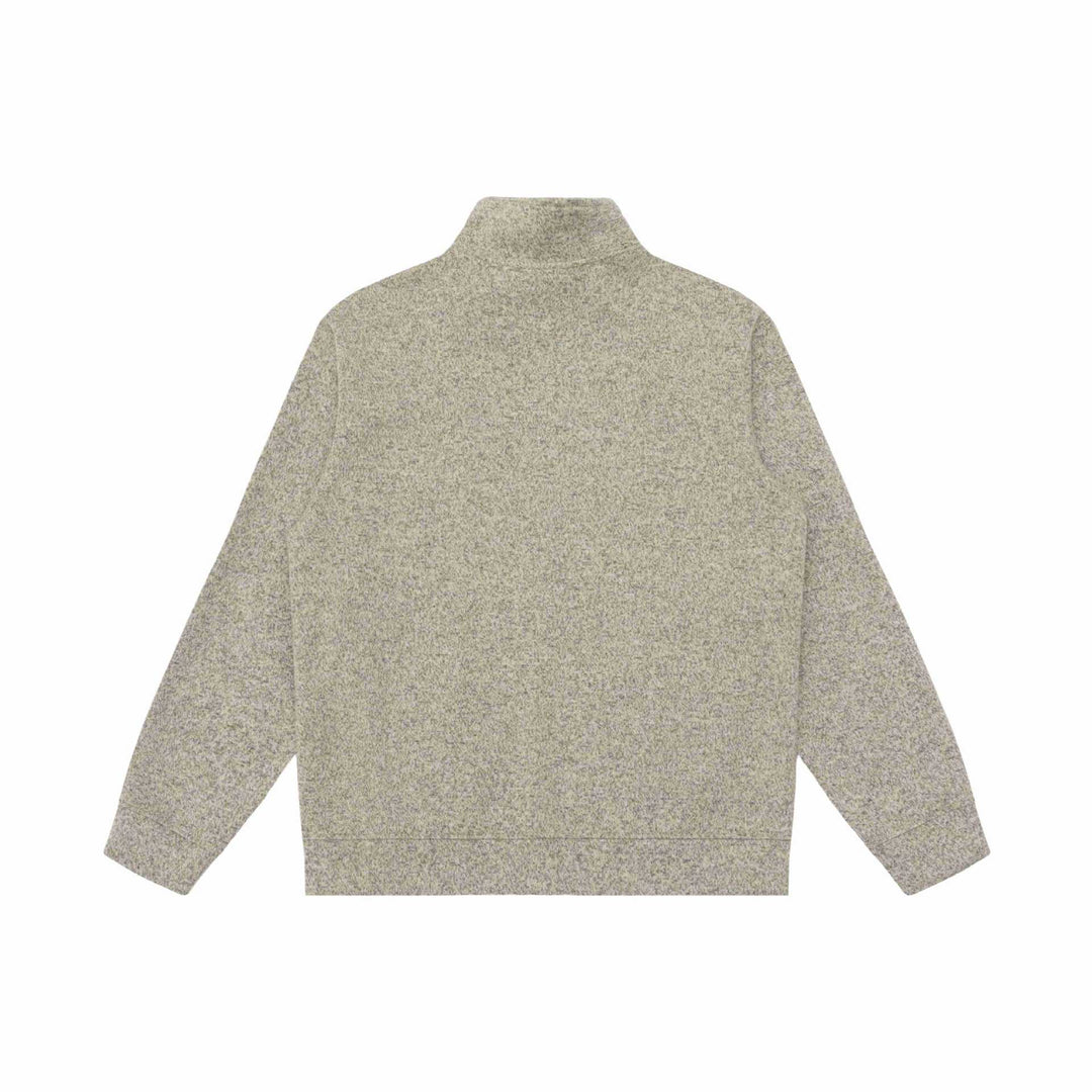 Damen Zipjacke aus meliertem Teddy-Fleece mit Stehkragen und Reißverschlusstaschen Echoarchiv