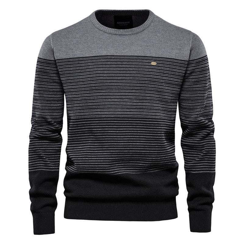 Herren Strickpullover mit komfortabler Struktur und eleganten Farbblöcken Echoarchiv
