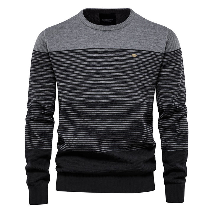 Herren Strickpullover mit komfortabler Struktur und eleganten Farbblöcken Echoarchiv