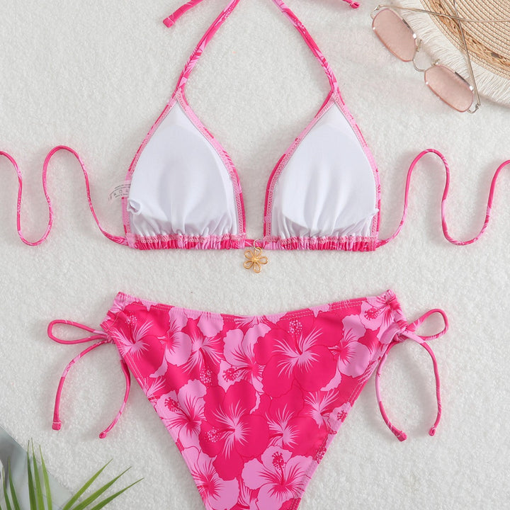 Damen Bikini-Set mit floralem Design und verstellbaren Bindebändern Echo Archiv