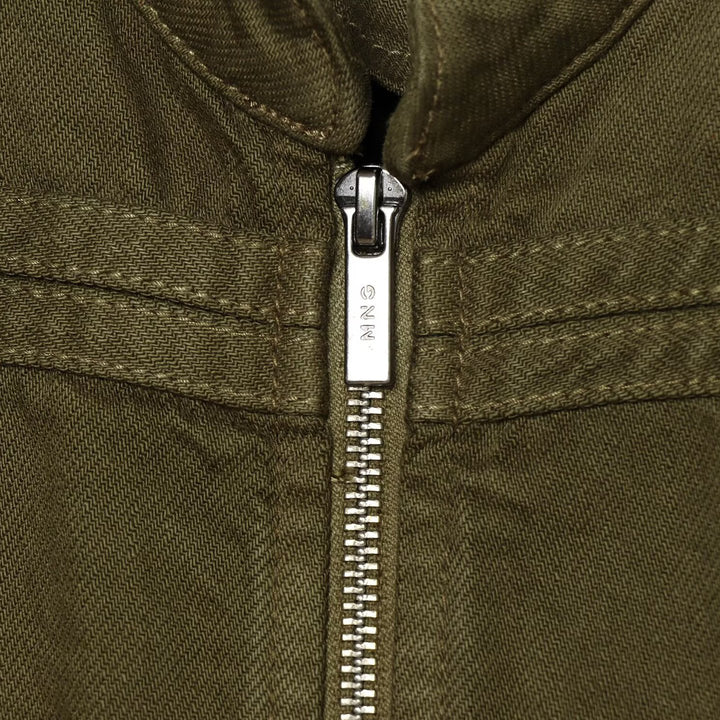 Damen Cropped Military‑Jacke mit Stehkragen, Zierknöpfen und Reißverschluss Echoarchiv