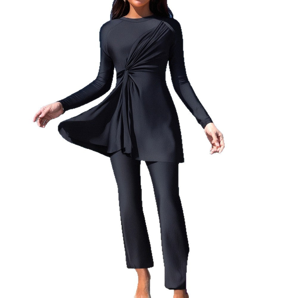 Damen Eleganter asymmetrischer Badeanzug mit Drapierung Echo Archiv