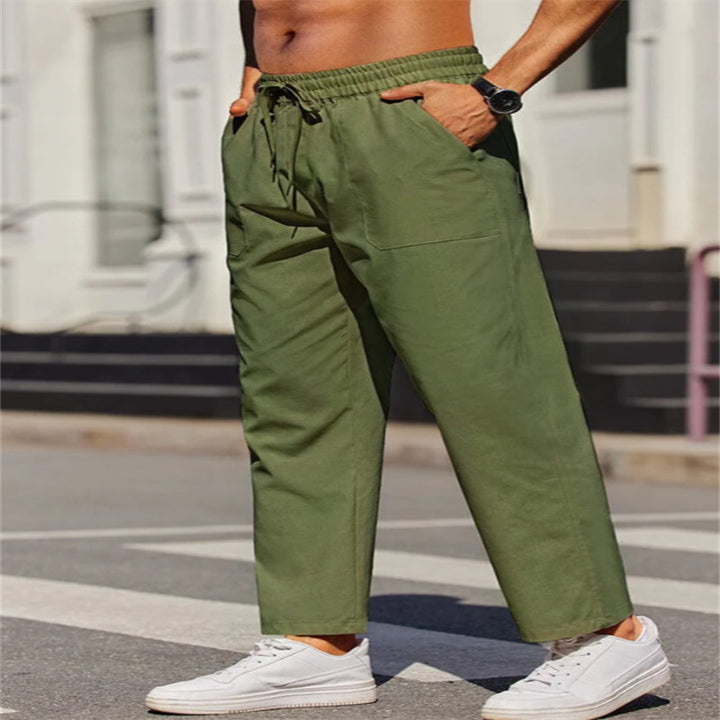 Herren Freizeithose aus leichtem, atmungsaktivem Material mit elastischem Bund und praktischen Taschen Echoarchiv