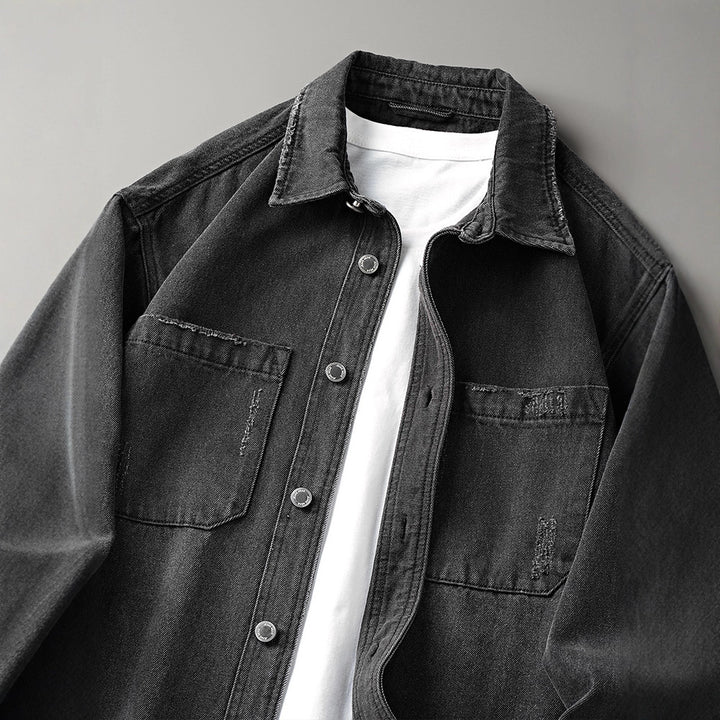 Herren Robustes Denim Hemd Bluse Echo Archive