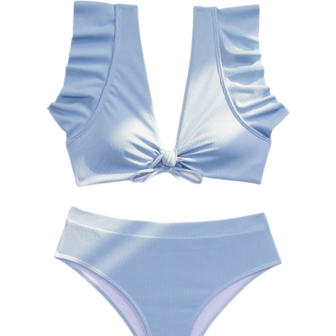 Damen Hochtailliertes Bikini-Set mit Rüschendetails Echo Archiv