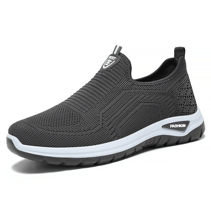 Herren nan nahtloser Komfort-Slipper mit elastischem Strickoberteil, stoßdämpfender Dual-EVA-Sohle und ergonomischer Fußbettstütze Echo Archiv