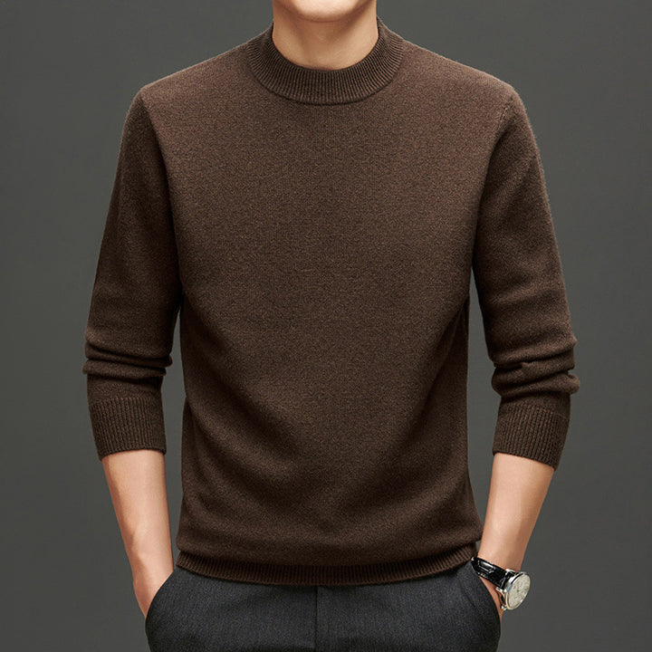 Herren Strickpullover mit rundem Kragen und strukturiertem Design Echoarchiv