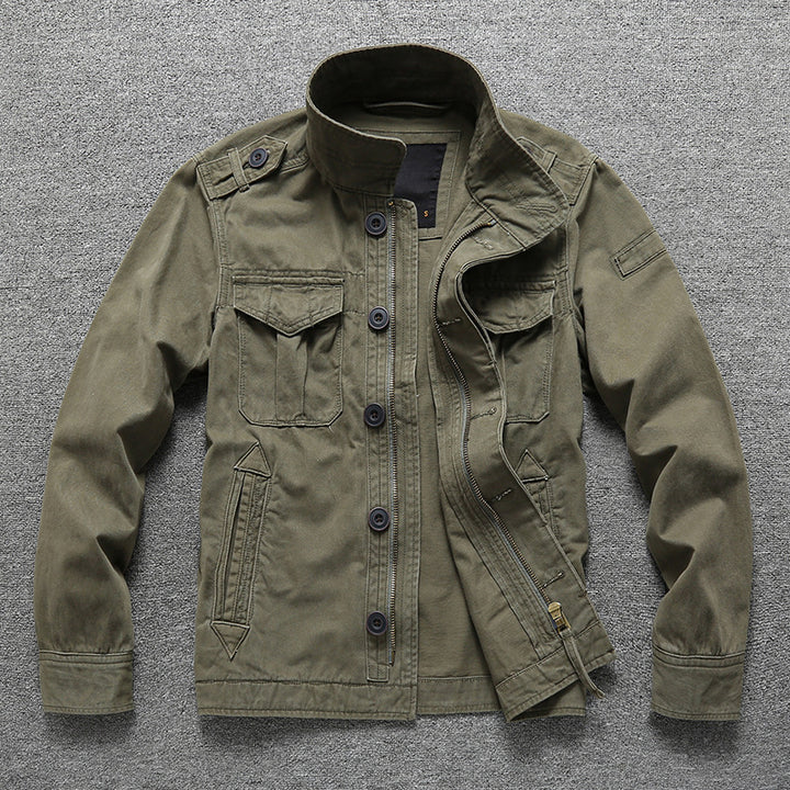Herren Gefütterte Utility-Fieldjacke mit Teddykragen und Mehrfachtaschen Echoarchiv