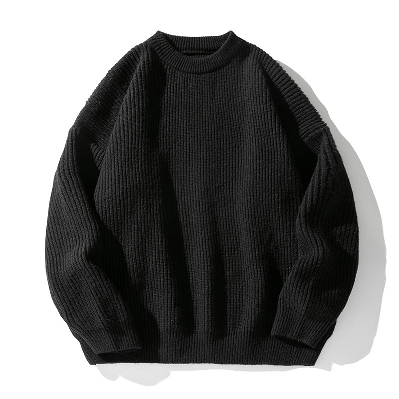 Unisex Grobstrick-Rundhalspullover mit Drop-Shoulder und markanter Rippenstruktur Echo Archiv