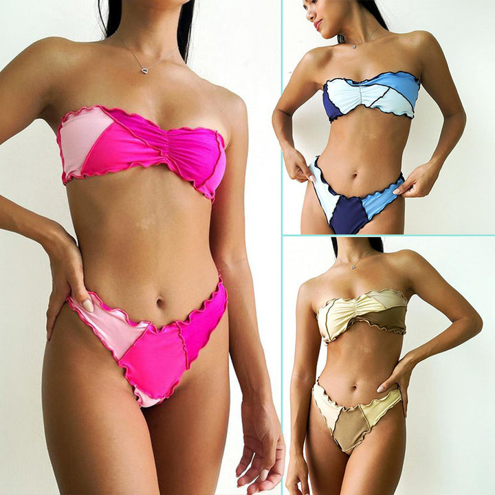 Damen Bandeau-Bikini mit Rüschendetails Echo Archiv