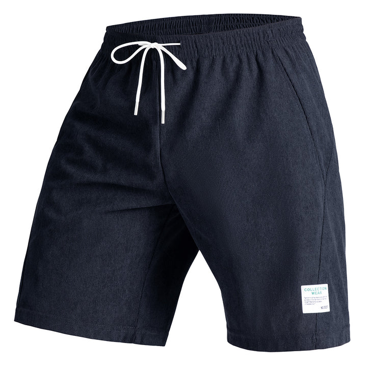 Herren leichte Cord-Shorts mit elastischem Bund und verstellbarem Kordelzug Echoarchiv