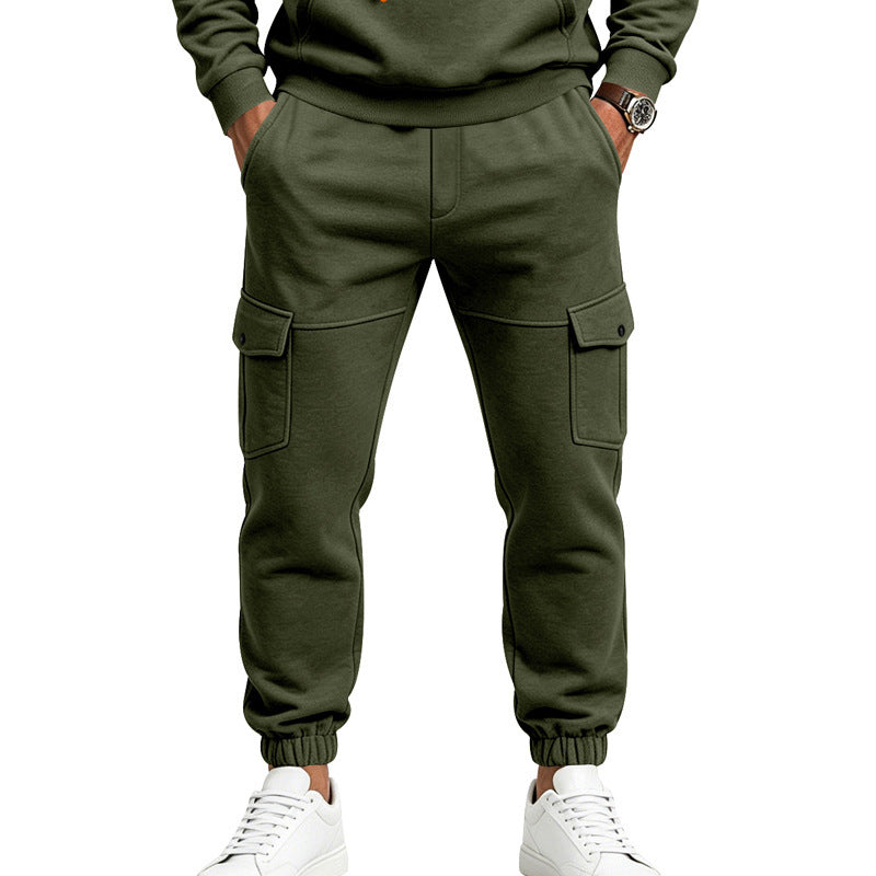 Herren Cargo-Jogginghose mit seitlichen Klappentaschen, Kordelzug und Elastischen Bündchen Echoarchiv