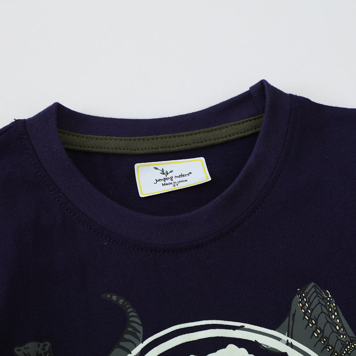 Jungen T-Shirt mit leuchtendem Dinosaurier-Motiv Echo Archiv