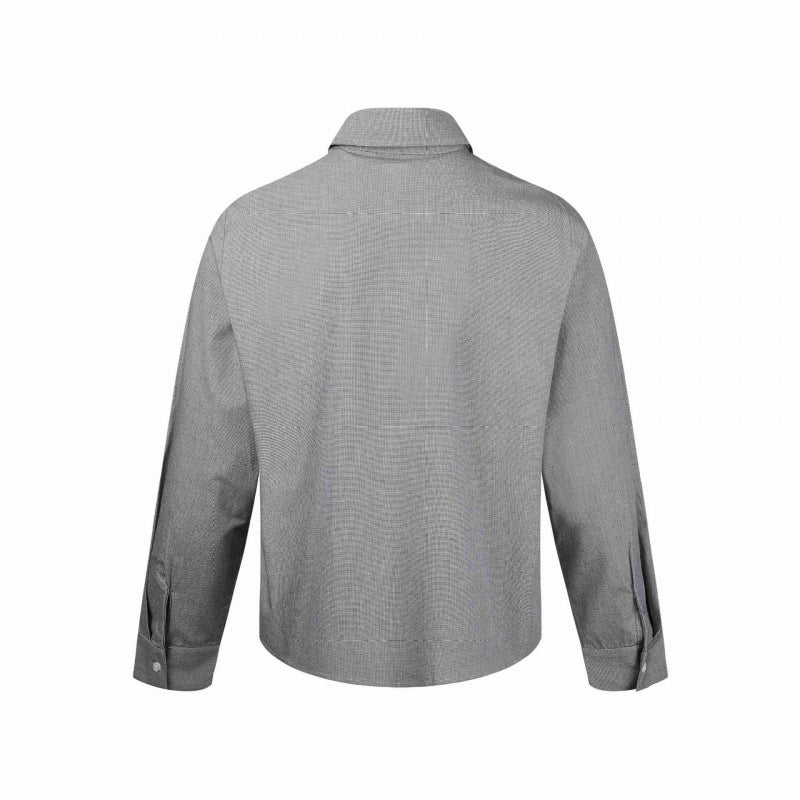 Herren Boxy-Hemdjacke mit Zwei-Wege-Metallreißverschluss und feiner Strukturqualität Echo Archiv