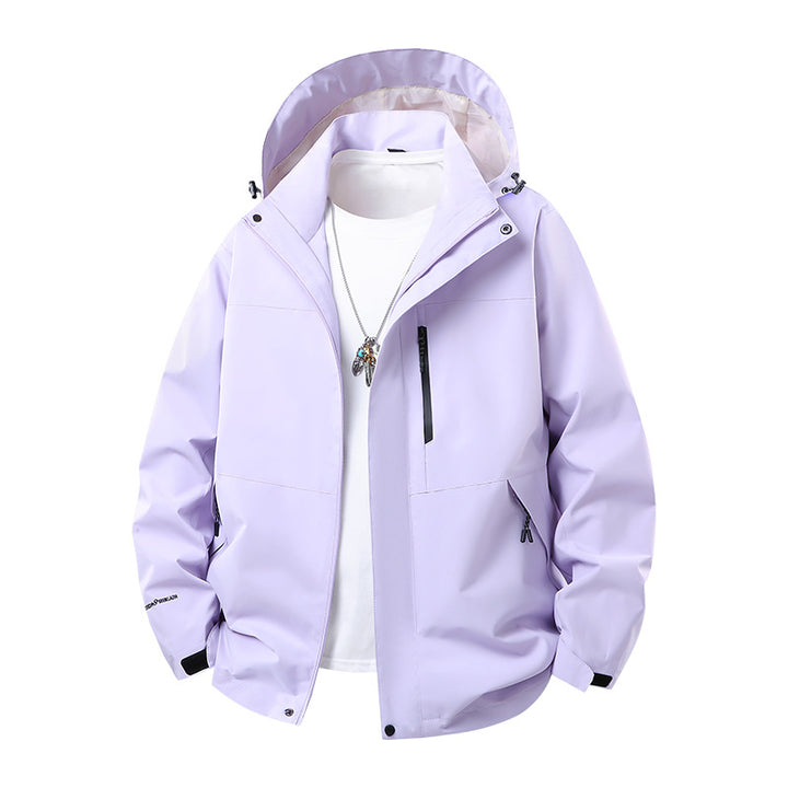 Herren Technische Softshell‑Regenjacke mit verschweißten Nähten, verstellbarer Kapuze und wasserabweisenden Reißverschlüssen Echo Archiv