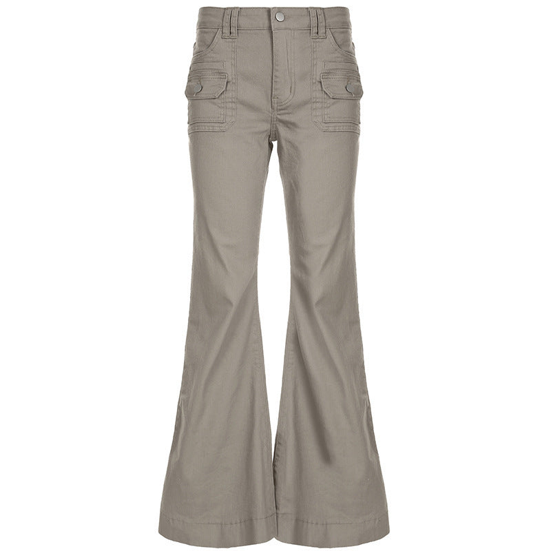 Damen Flared Cargo-Hose mit modischem Schnitt und praktischen Taschen Echo Archiv