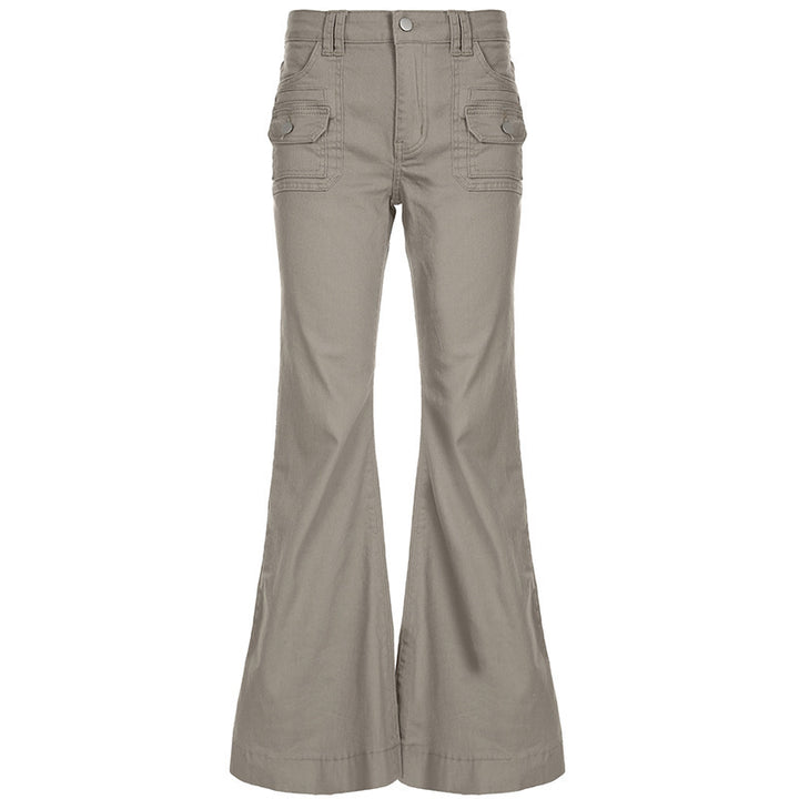 Damen Flared Cargo-Hose mit modischem Schnitt und praktischen Taschen Echo Archiv