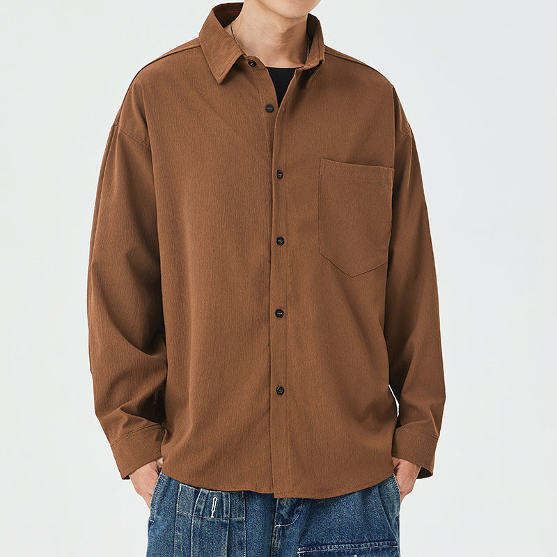 Herren lässiges Overshirt mit Brusttasche Echoarchiv