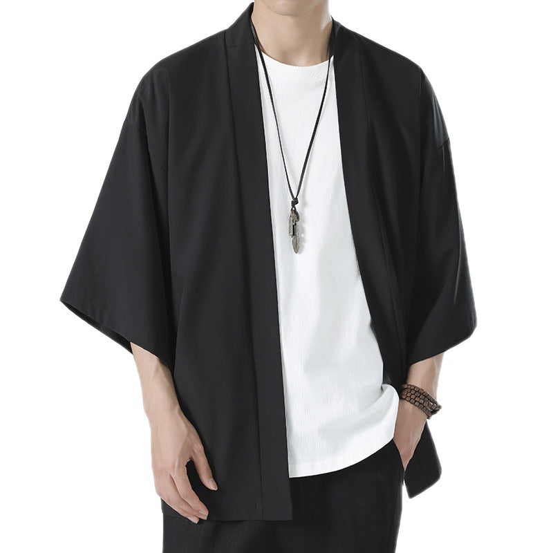 Herren nan kimonoartige Kurzarmjacke im Oversize-Schnitt Echo Archiv
