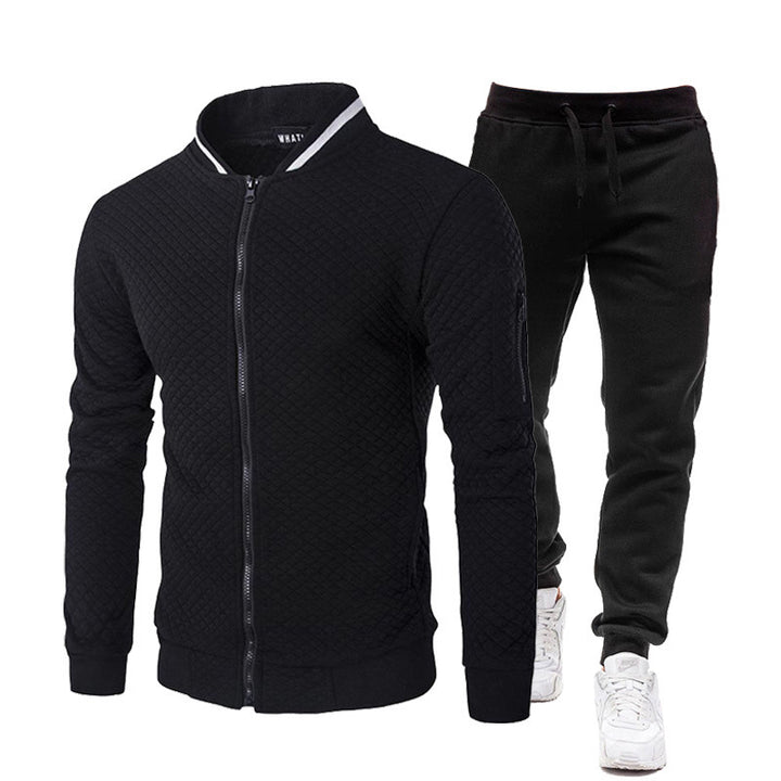 Herren modische Trainingsjacke mit Stehkragen und Sporthose Echoarchiv