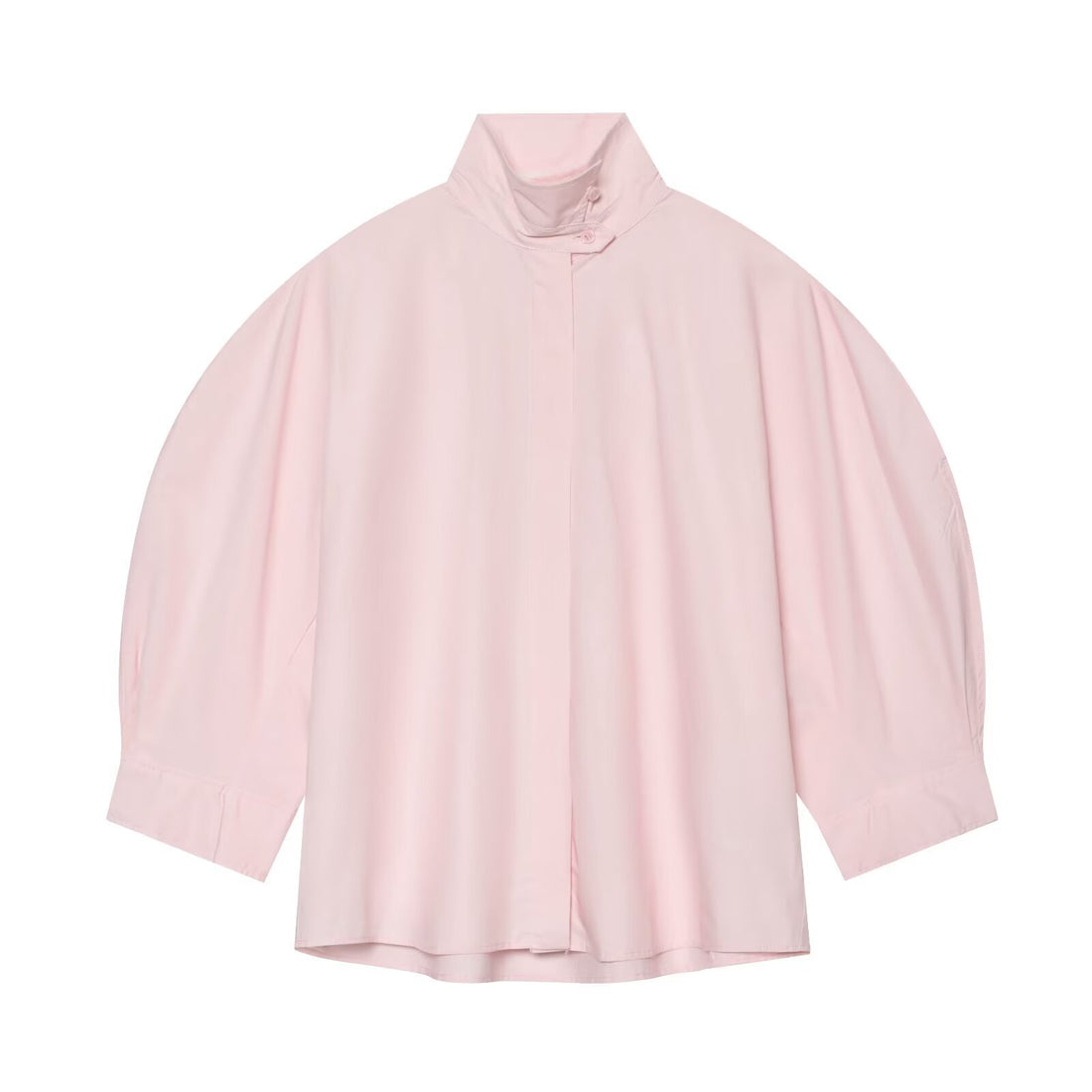 Damen Oversize-Bluse mit Stehkragen und Kimonoärmeln Echoarchiv