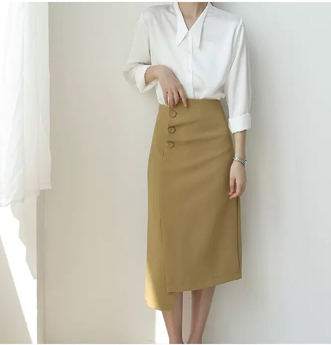 Damen Elegante Bleistiftrock mit asymmetrischem Schnitt Echoarchiv