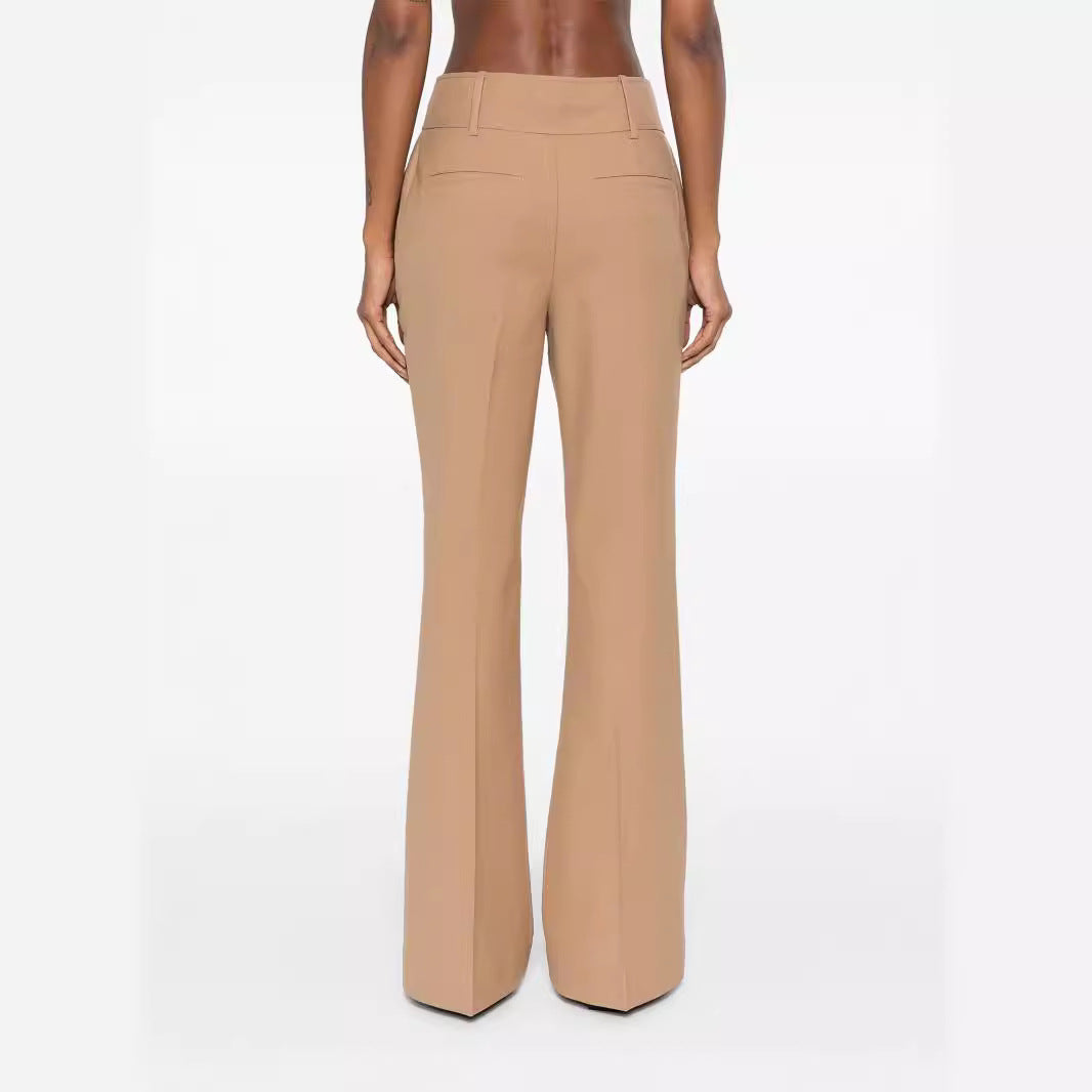 Damen Hochtaillierte ausgestellte Wollmix‑Tailoring‑Hose mit Bügelfalte Echoarchiv