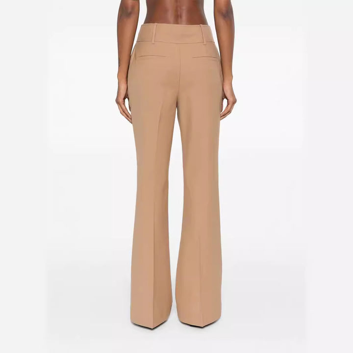 Damen Hochtaillierte ausgestellte Wollmix‑Tailoring‑Hose mit Bügelfalte Echoarchiv