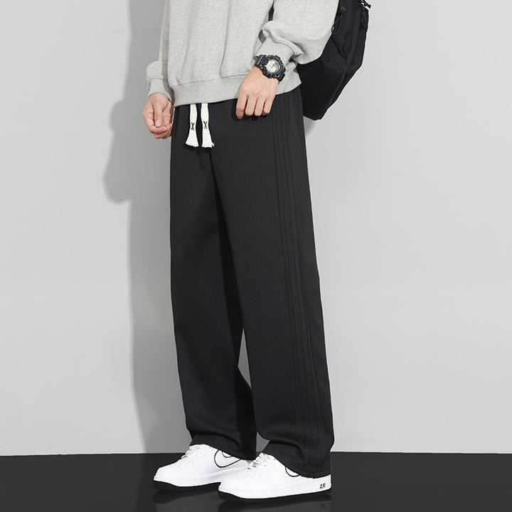Herren Locker-weit geschnittene Lounge-Jogginghose mit Baumwoll-Fleece-Innenfutter und verstellbarem Kordelzug Echo Archiv