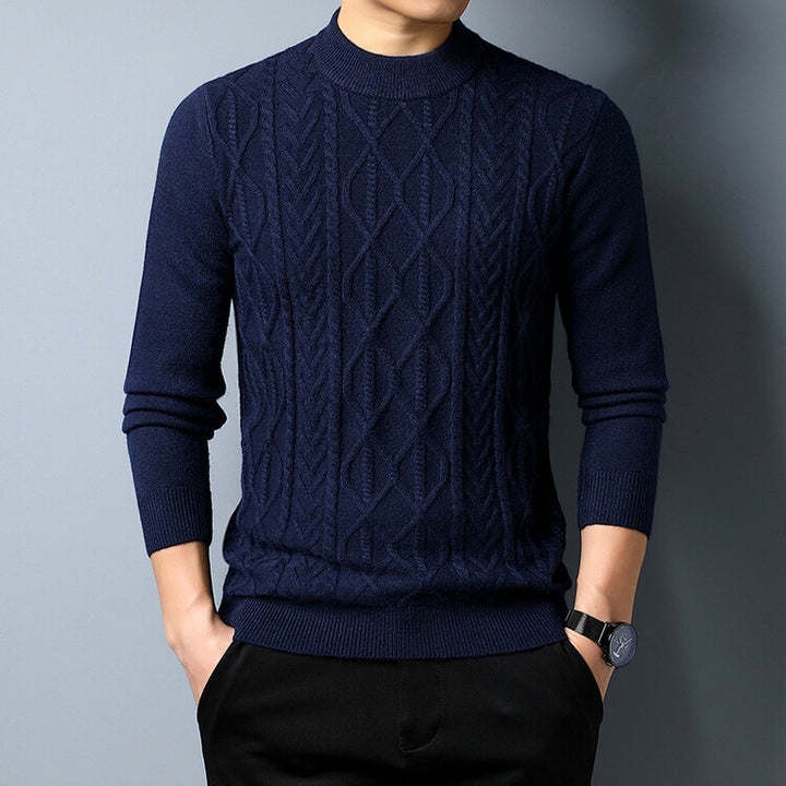 Herren Strickpullover mit strukturiertem Zopfmuster Echoarchiv