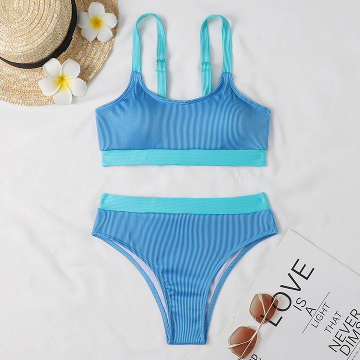Damen Bikiniset mit raffiniertem Rippdesign und verstellbaren Trägern Echo Archiv