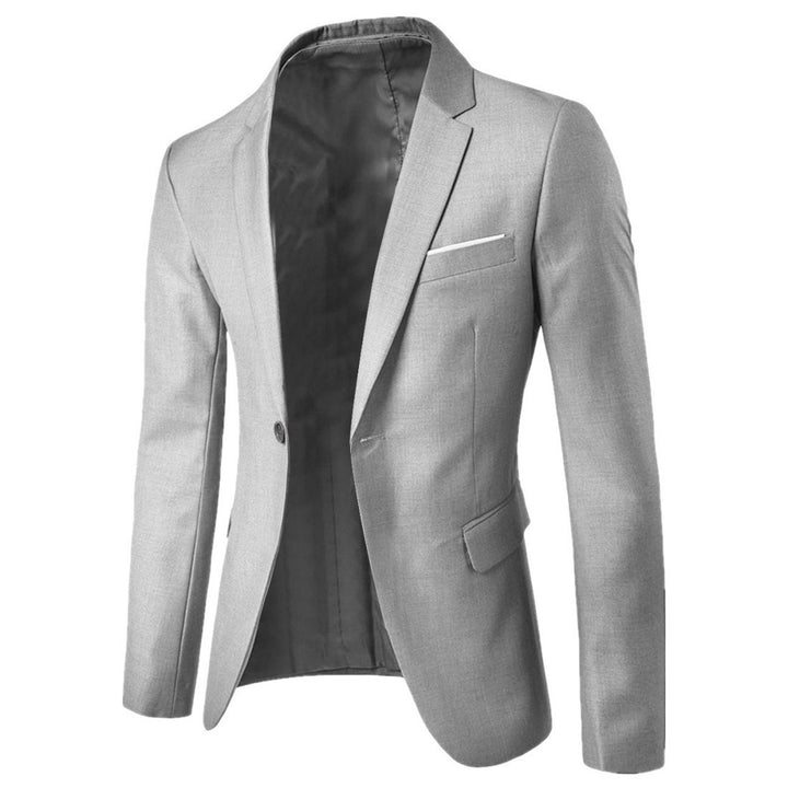 Herren nan taillierter Anzugblazer mit schmalem Revers und Einreiher-Schnitt Echo Archiv