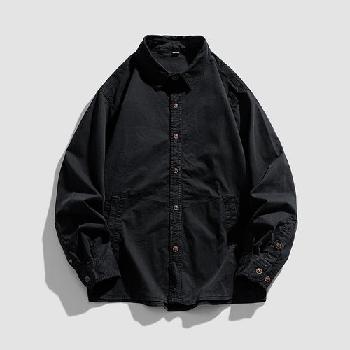 Herren Leichtes Canvas‑Workshirtjacke mit relaxed Fit und großen Eingrifftaschen Echo Archiv