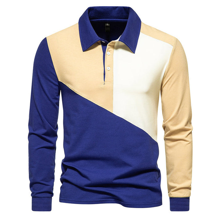 Herren Poloshirt mit modernem Farbblockdesign und komfortablem Schnitt Echoarchiv